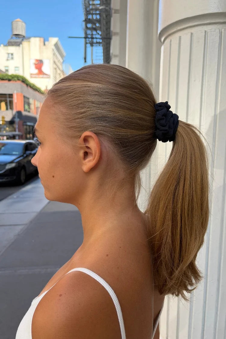 BRANDY Navy Scrunchie -