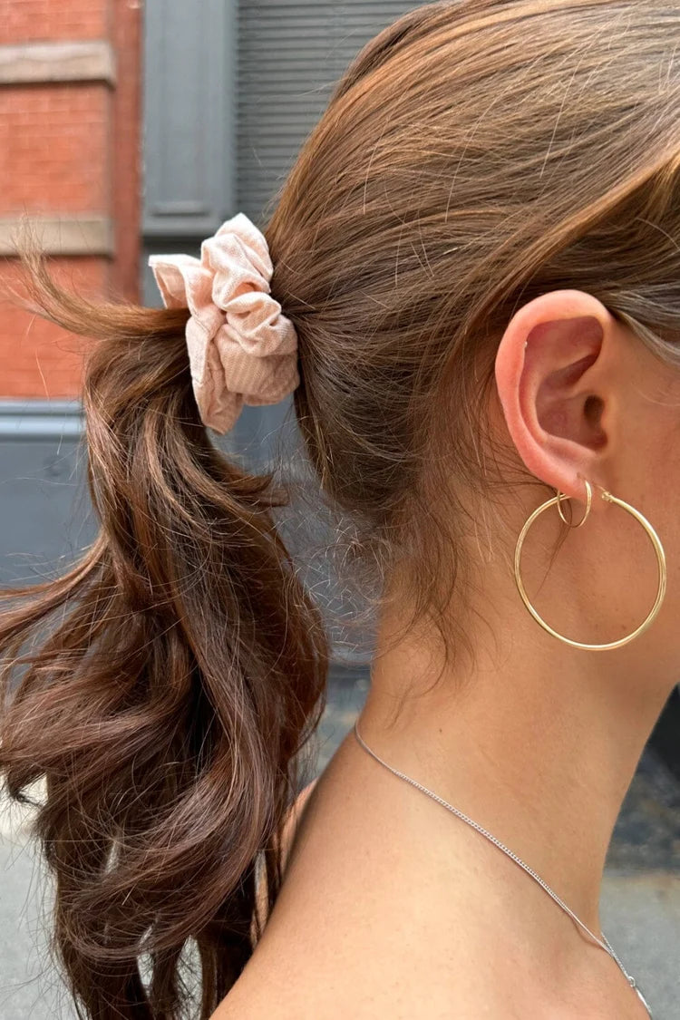 BRANDY Striped Scrunchie -  -PEACH PINK