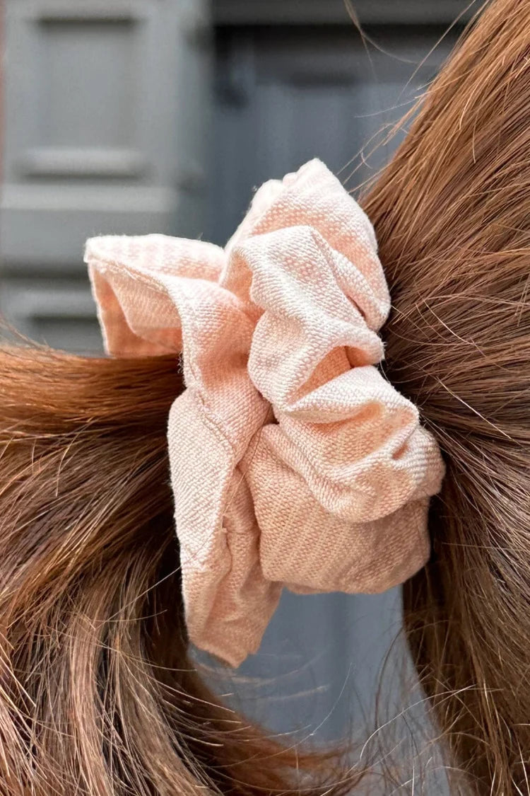 BRANDY Striped Scrunchie -  -PEACH PINK