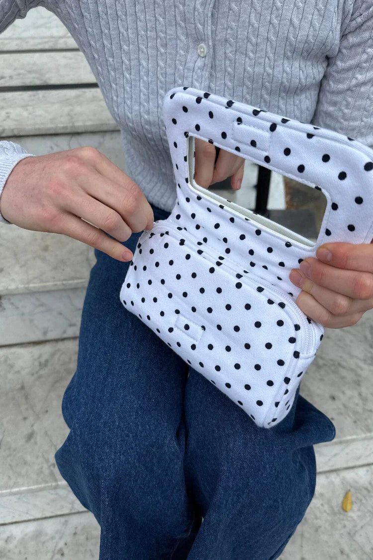 BRANDY Polka Dots Makeup Bag  -SMALL