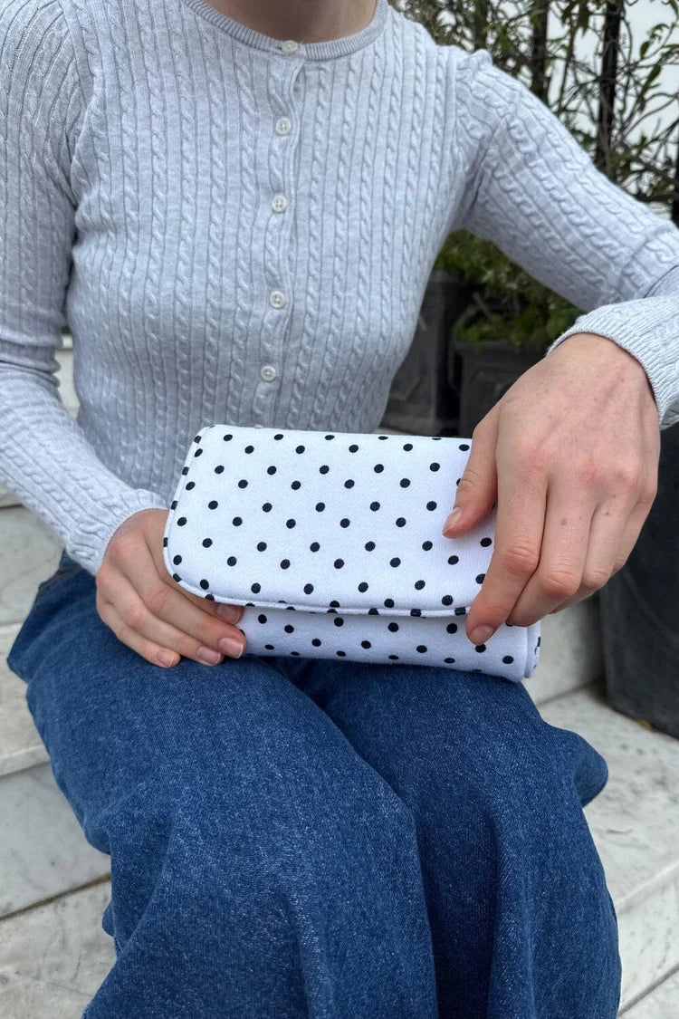 BRANDY Polka Dots Makeup Bag  -SMALL