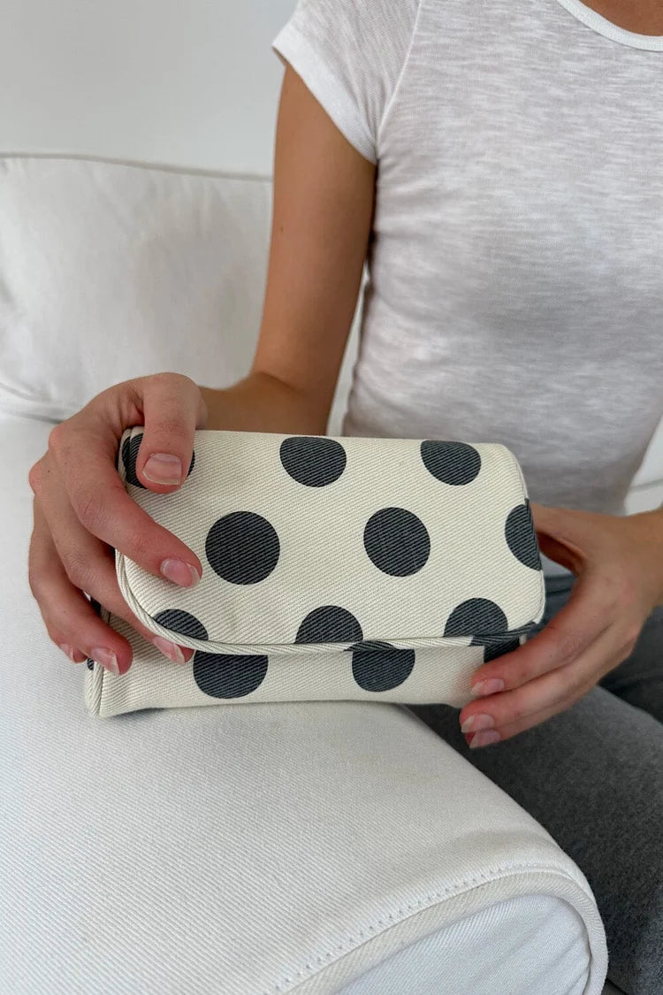 BRANDY Polka Dots Makeup Bag  -BIG