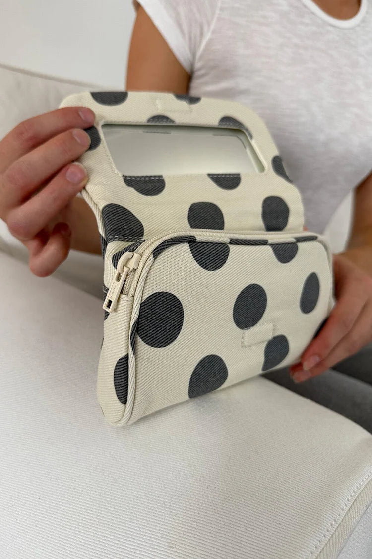 BRANDY Polka Dots Makeup Bag  -BIG