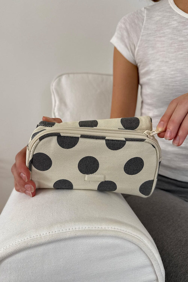 BRANDY Polka Dots Makeup Bag  -BIG
