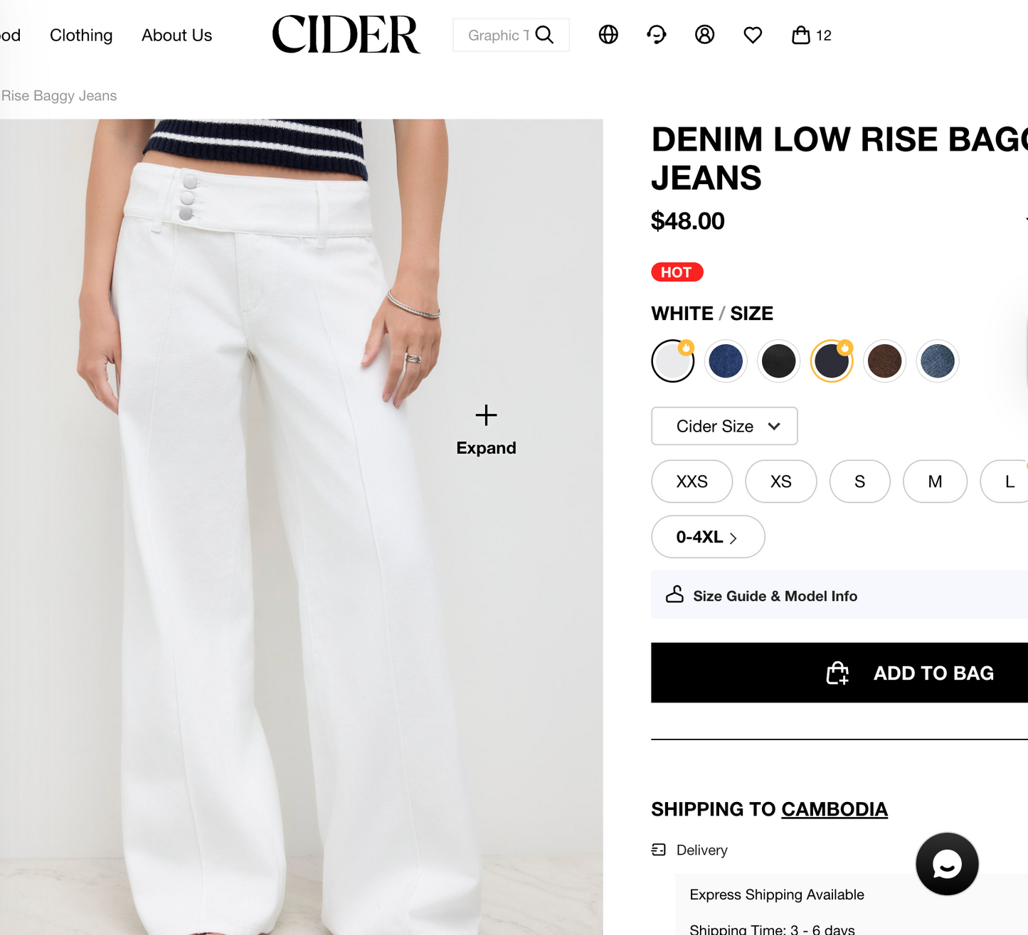 CIDER WHITE BUTTONS JEANS