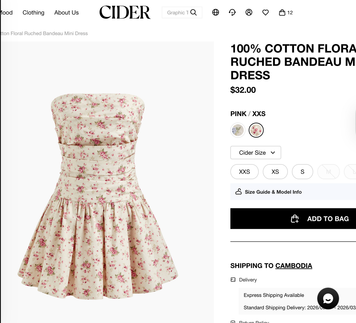 CIDER FLORAL TUBE TOP
