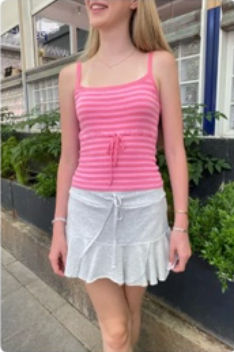 BRANDY Sandra Striped Top - Pink