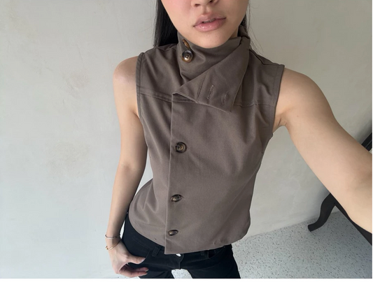 NUDETHELABEL TRENCH TOP