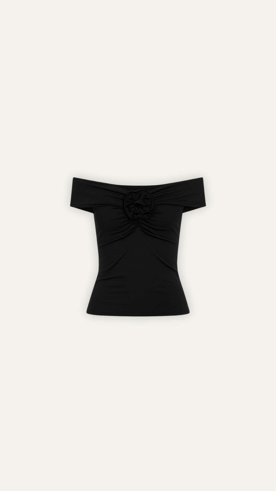 Black rose off shoulder top