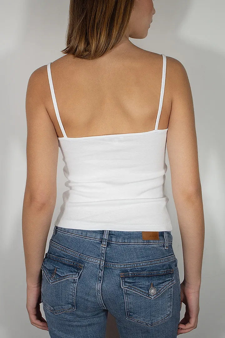 SUBDUED LACE Tank Top CN07Y- WHITE