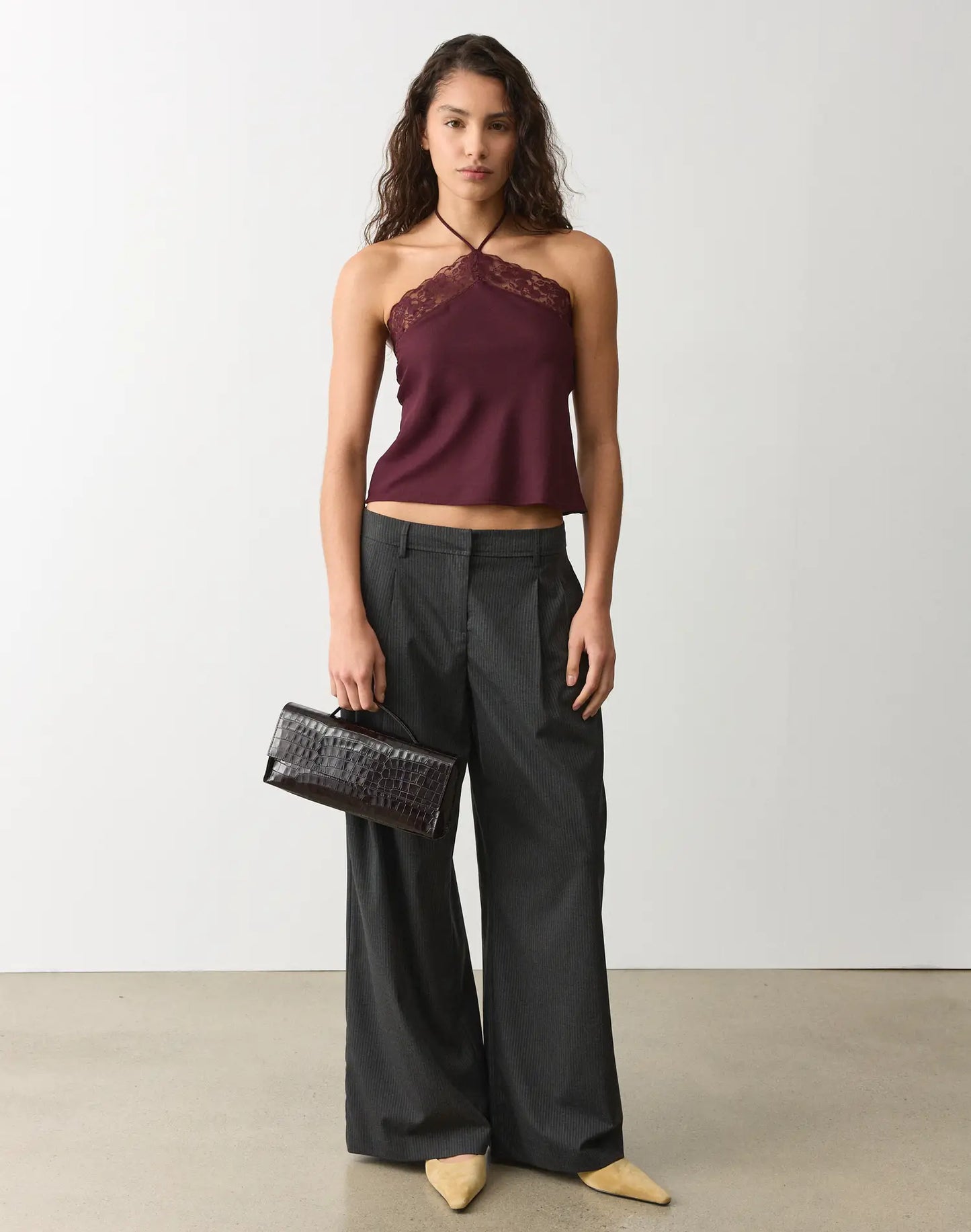 GLASSONS Lace Trim Halter