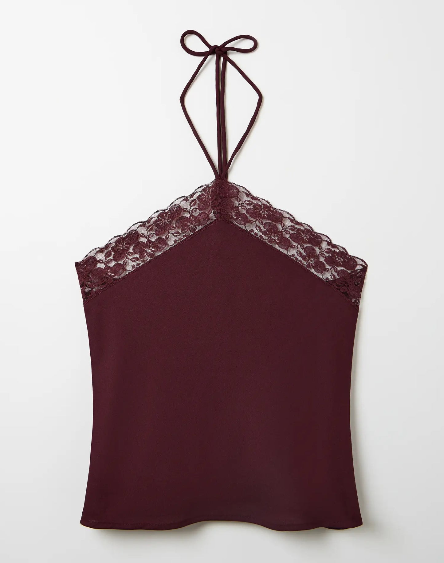 GLASSONS Lace Trim Halter