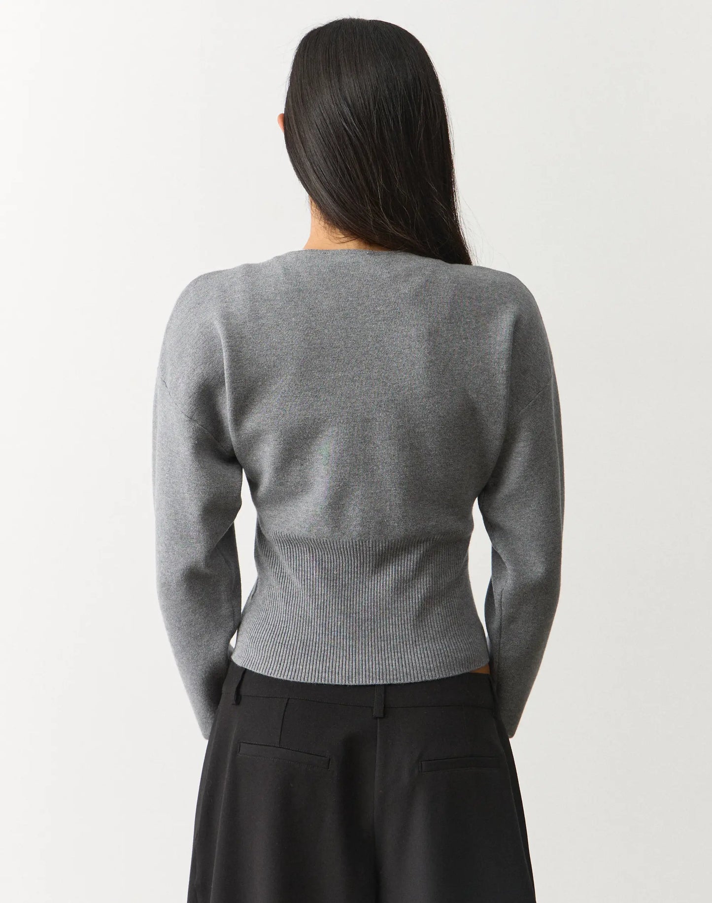 Glassons Rib Waist Knit Cardigan