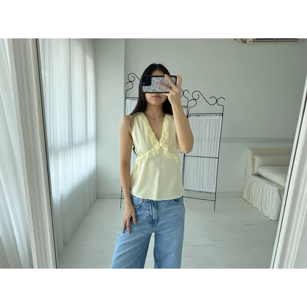 NUDETHELABEL PETAL TOP