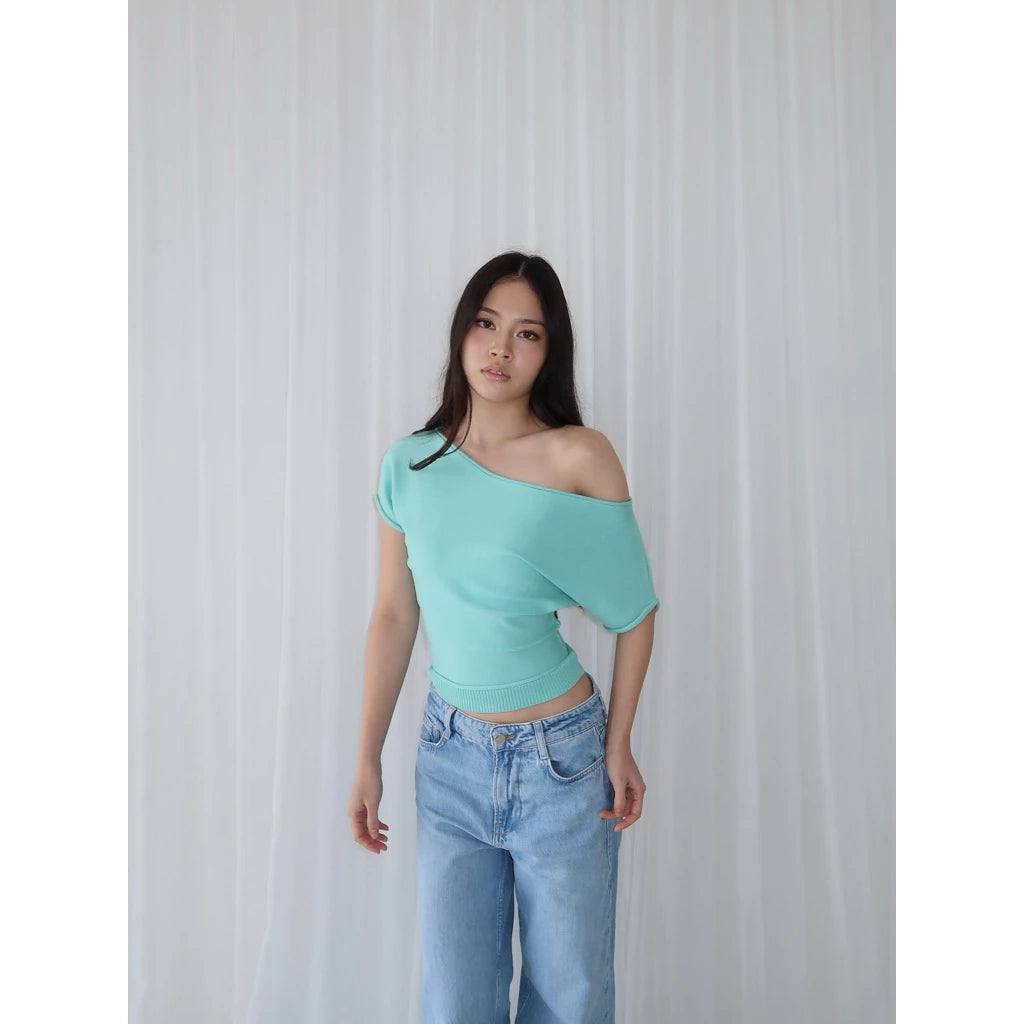 NUDETHELABEL BOATNECK KNIT TOP