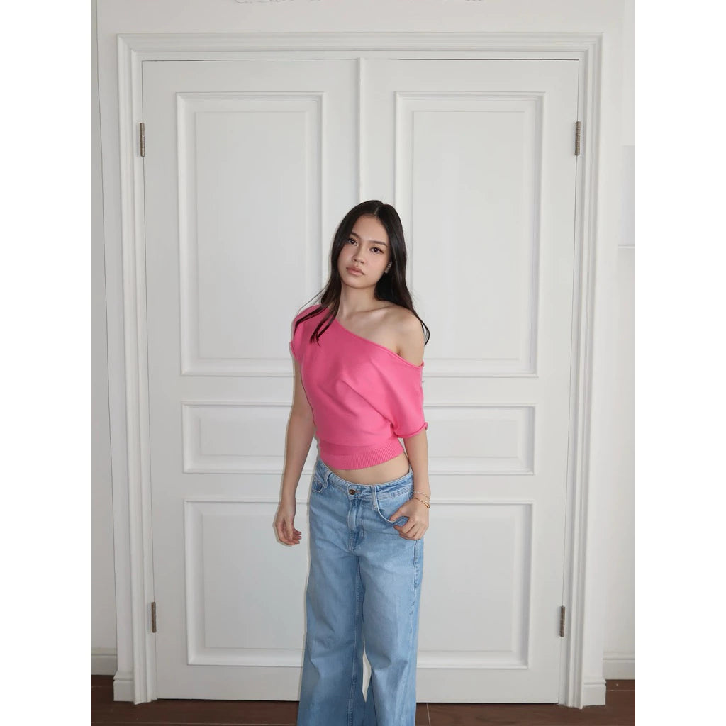 NUDETHELABEL BOATNECK KNIT TOP