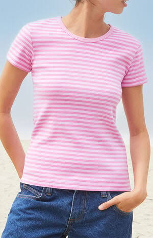 BRANDY Hailie Striped Top- PINK