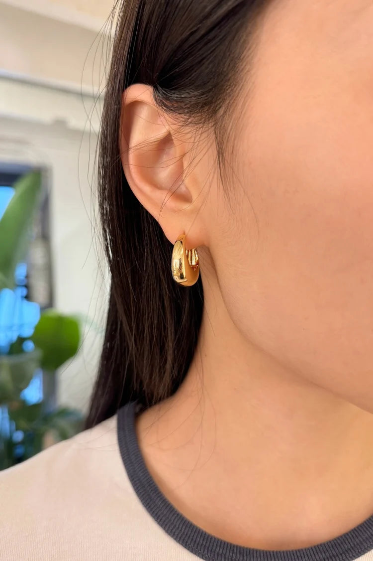 BRANDY Chunky Hoop Earrings -GOLD