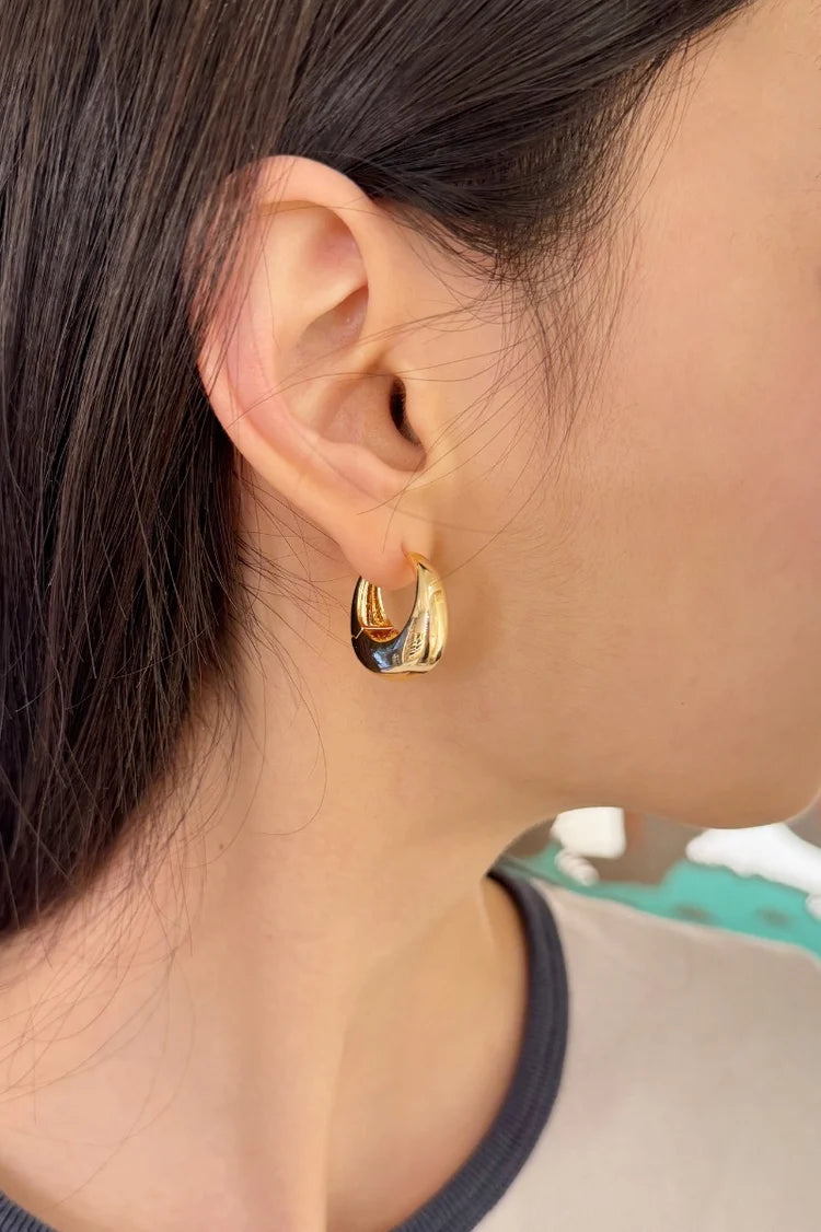 BRANDY Chunky Hoop Earrings -GOLD