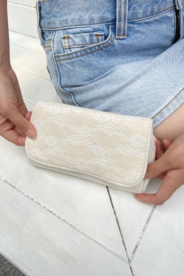 BRANDY Makeup Bag- lace white