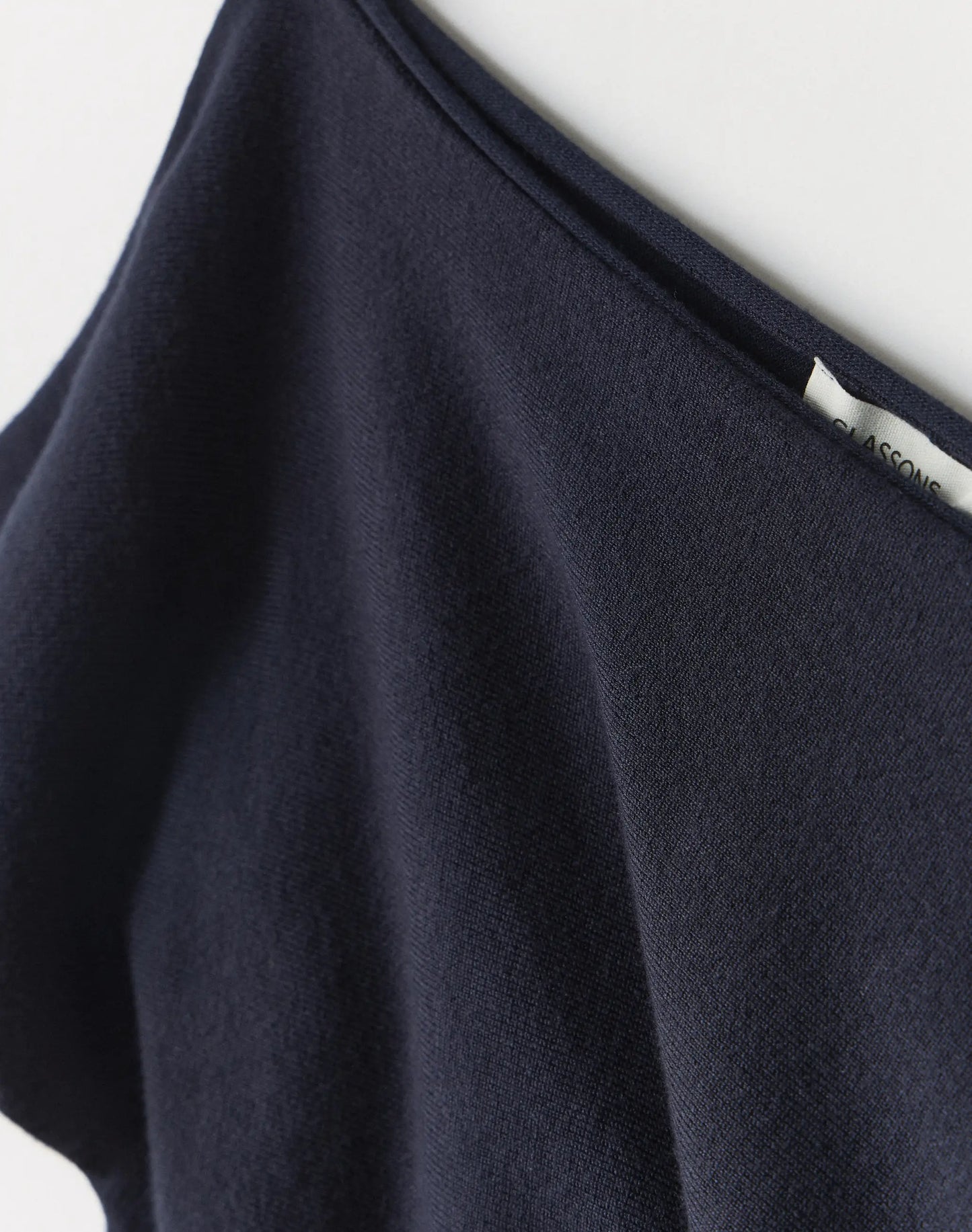 Glassons Off Shoulder Knit Top- NAVY