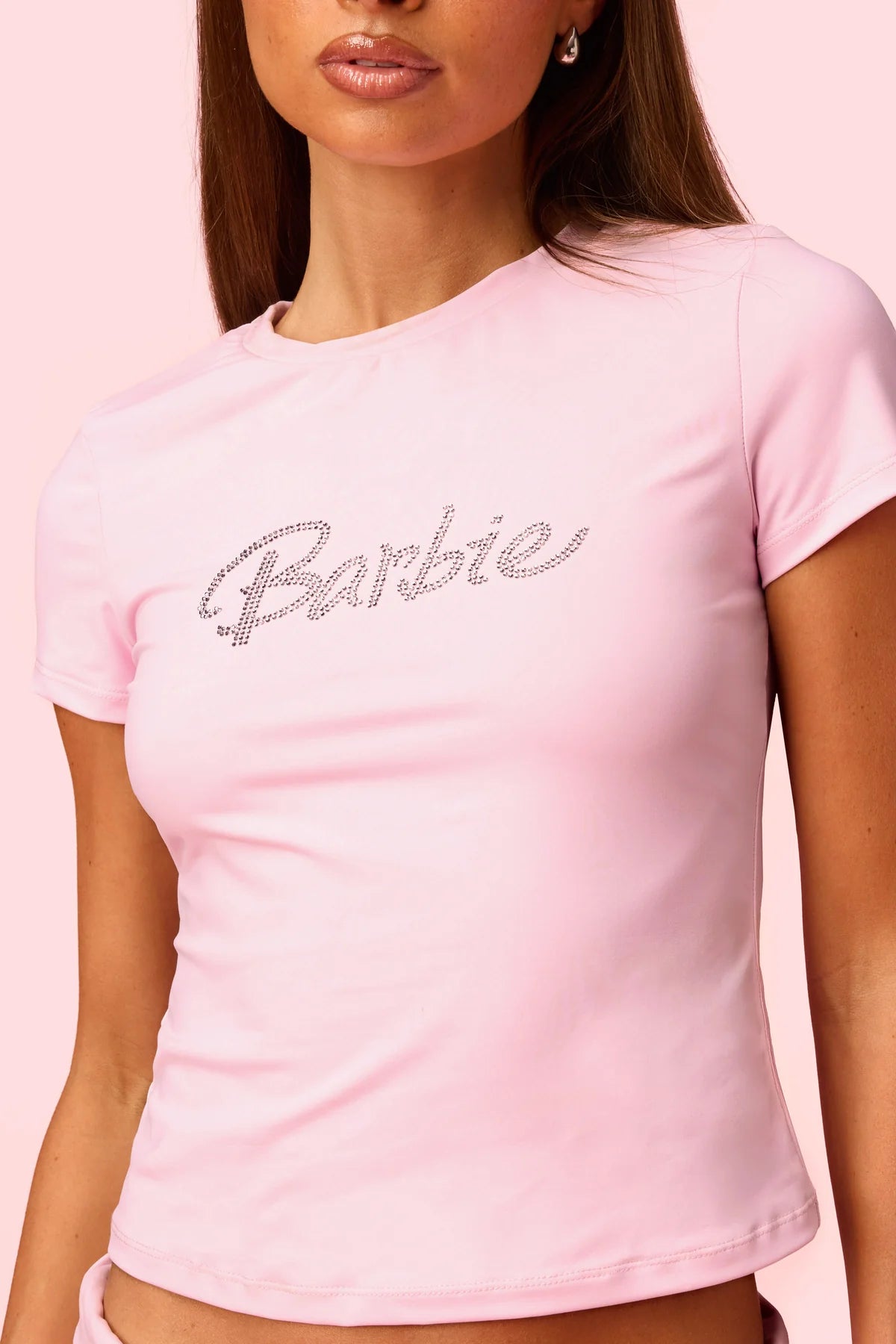 Edikted Barbie™ Rhinestone T Shirt