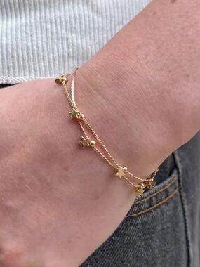 BRANDY Stars And Beads Bracelet -GOLD